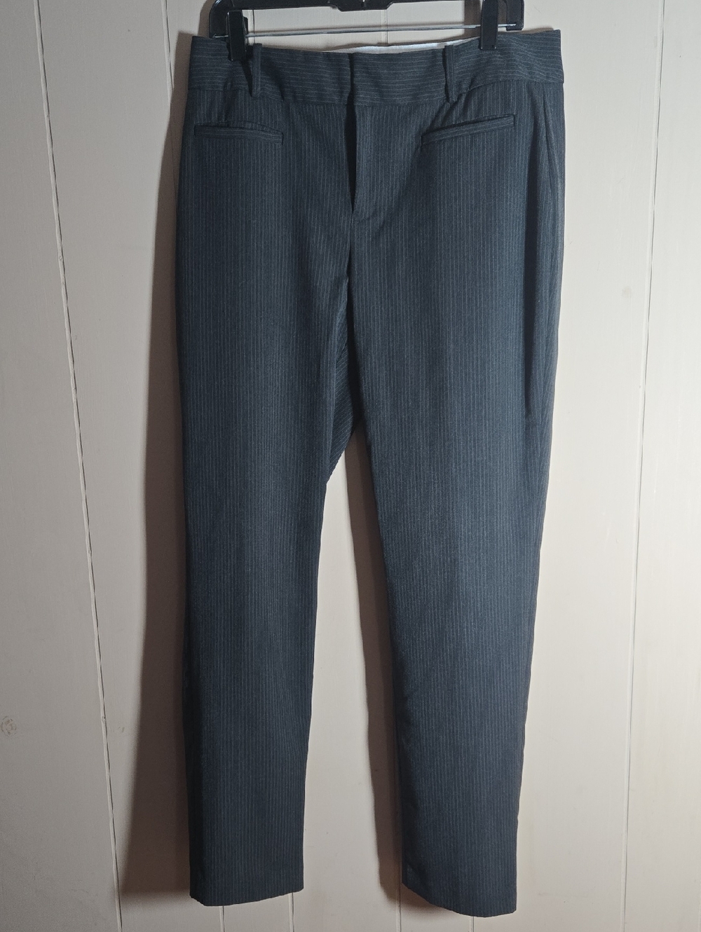 Calvin Klein Black Pinstriped Womens  Dress Pants Trousers Size 10